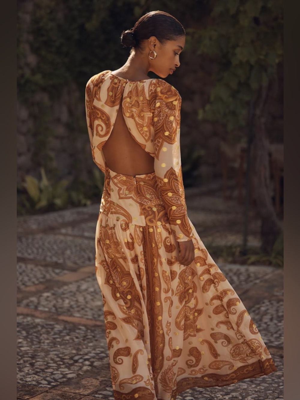 Farm Rio x Anthropologie Long-Sleeve Jacquard Maxi Dress - Picture 2 of 5